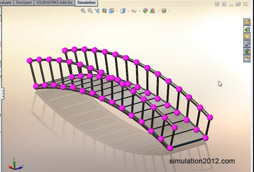 فیلم آموزش تحلیل نیرویی پل ها و سازه های فولادی در نرم افزار سالیدورک ماژول سیمولیشن 